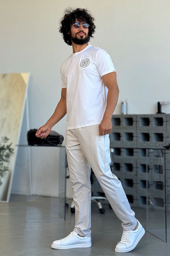 Белая футболка Stefano Ricci Premium 