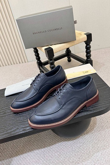 Кожаные ботинки Brunello Cucinelli derby - Navy   