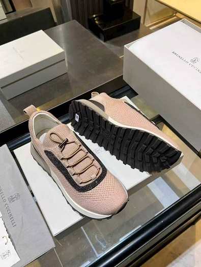 Женские текстильные кроссовки Brunello Cucinelli premium   