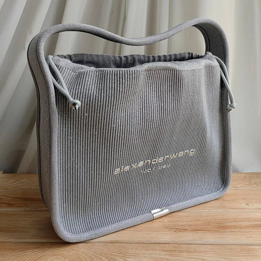 Серая сумка-хобо Alexander Wang 37x30 см   