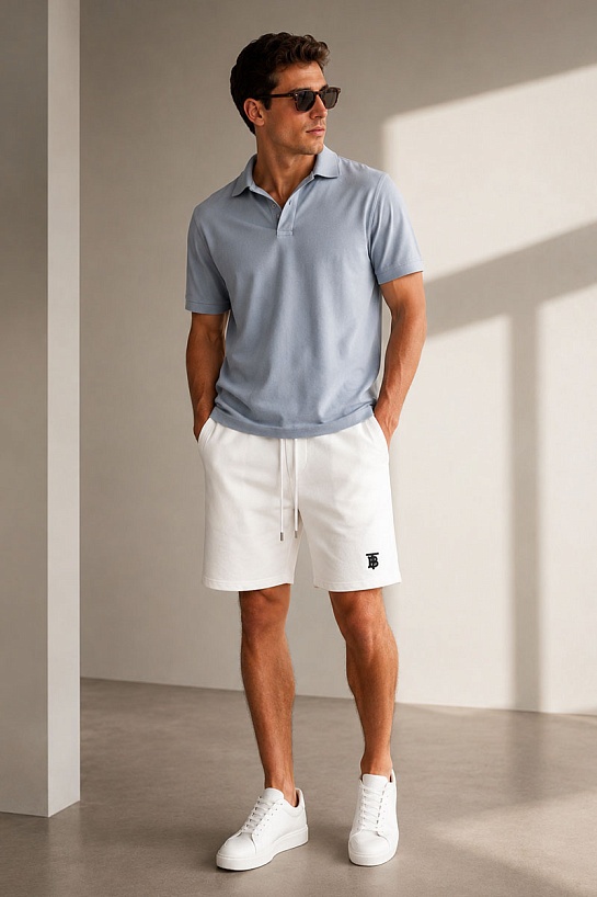 Мужские шорты Burberry TB - White
