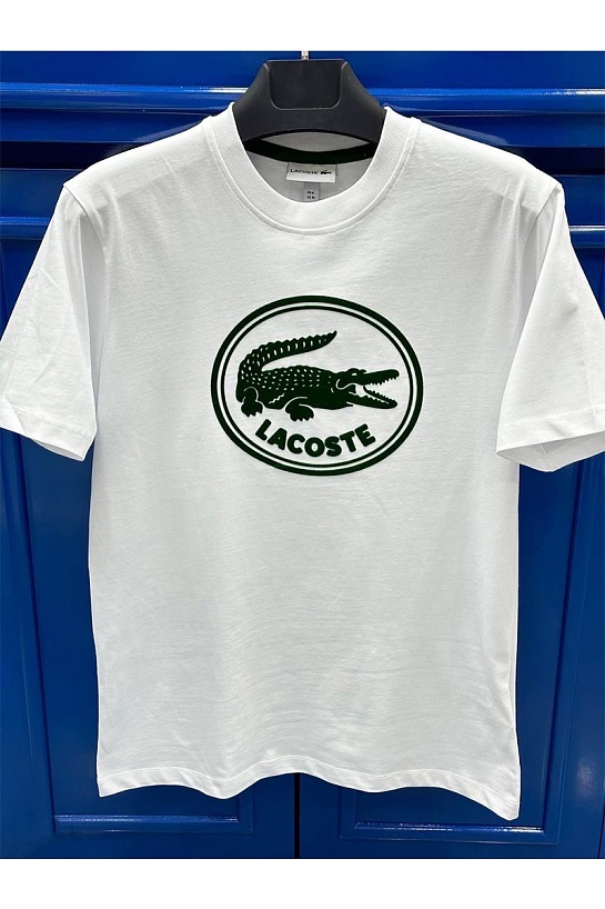Белая футболка Lacoste logo-print