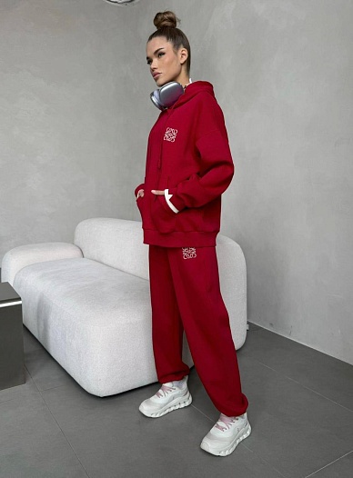 Женский красный костюм Loewe premium   