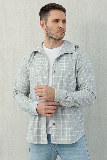 Мужская рубашка Kiton Premium - Grey Chequer   