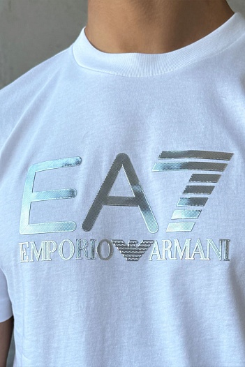 Мужская белая футболка Emporio Armani 7   