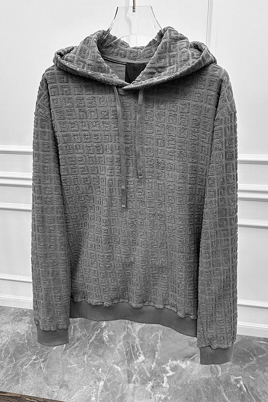 Серое худи Givenchy 4G jacquard