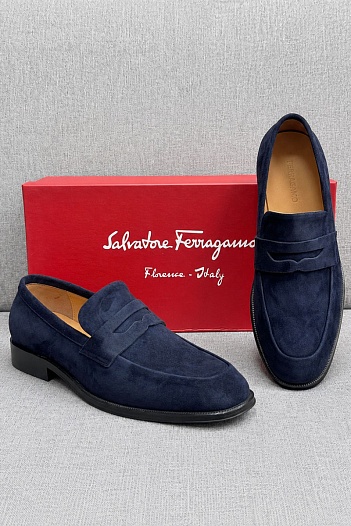 Мужские замшевые лоферы Salvatore Ferragamo   