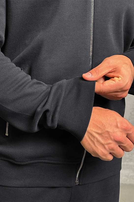 Кофта на молнии Kiton серого цвета