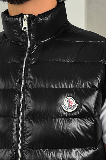 Мужской чёрный жилет Moncler   