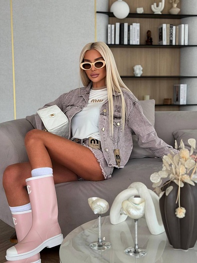 Женский джинсовый костюм MIU MIU premium   