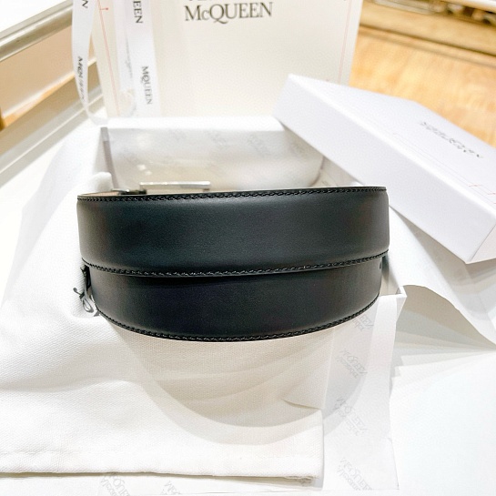 Кожаный ремень Alexander McQueen Premium (ширина 3.5 см)