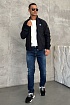 Мужская тёмно-синяя куртка с патчем на плече Stone Island