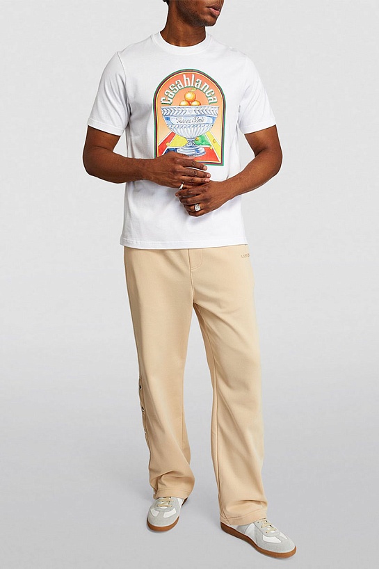 Мужская белая футболка Casablanca Terrain D'Orange