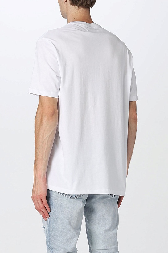 Мужская белая футболка Amiri MA bar logo-print
