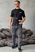 Мужские джинсы Chrome Hearts multi-patch - Black Washed