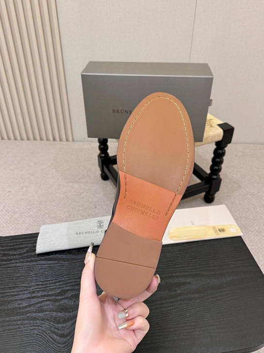 Кожаные ботинки Brunello Cucinelli derby - Black