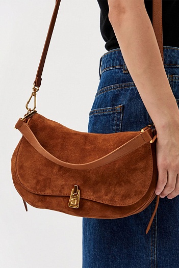 Замшевая сумка Coccinelle Suede Bim 28x18 см   