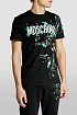 Футболка чёрного цвета Moschino paint-splattered