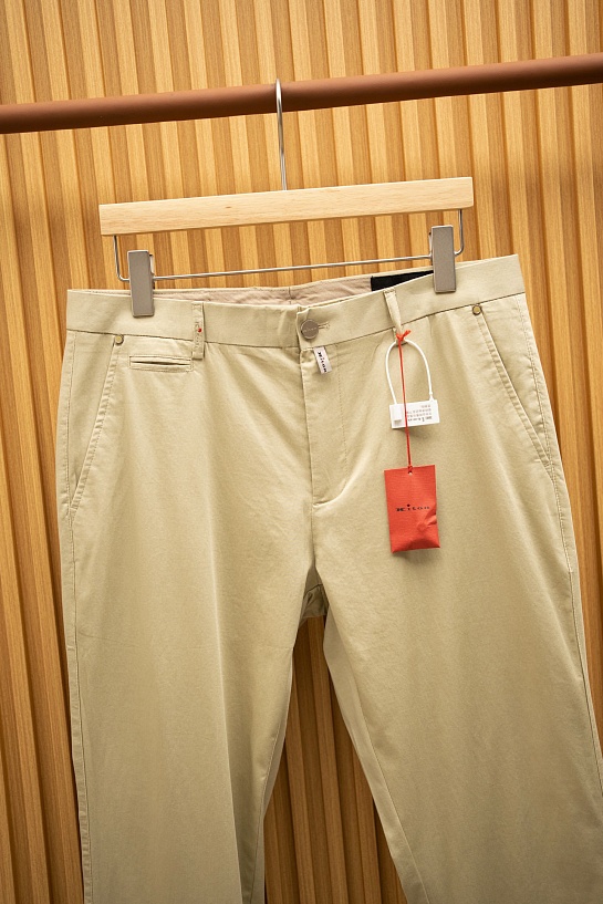 Мужские бежевые брюки Kiton Premium