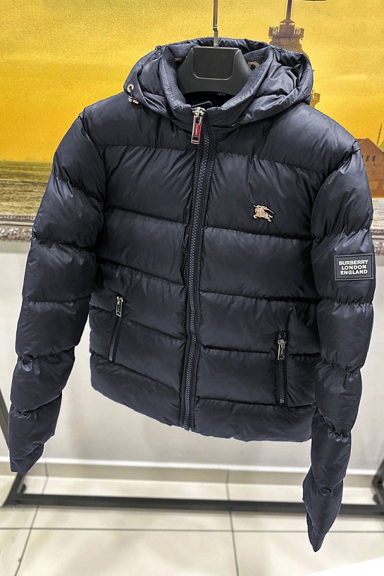 Тёмно-синяя куртка Burberry London England logo-patch