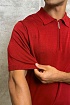 Мужское поло Stefano Ricci Eagle zip-neck - Red
