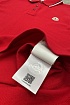 Мужское поло красного цвета Moncler logo-patch
