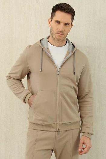 Кофта на молнии Brunello Cucinelli Premium - Beige   