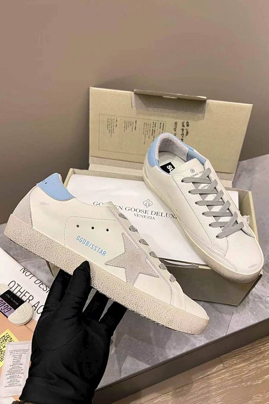 Женские кожаные кроссовки Golden Goose Super Star premium