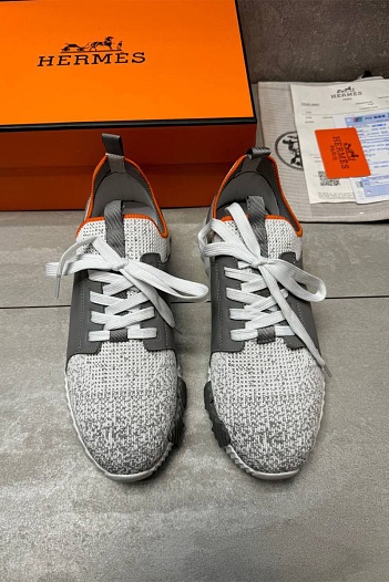 Мужские комбинированные кроссовки Hermes Depart - Grey   