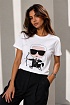 Женская белая футболка Karl Lagerfeld "Sagittarius"