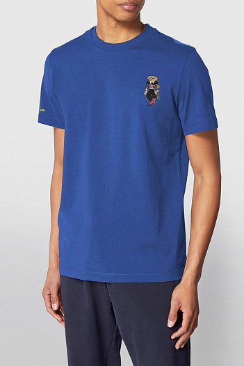 Мужская синяя футболка Polo Ralph Lauren "Bear"   