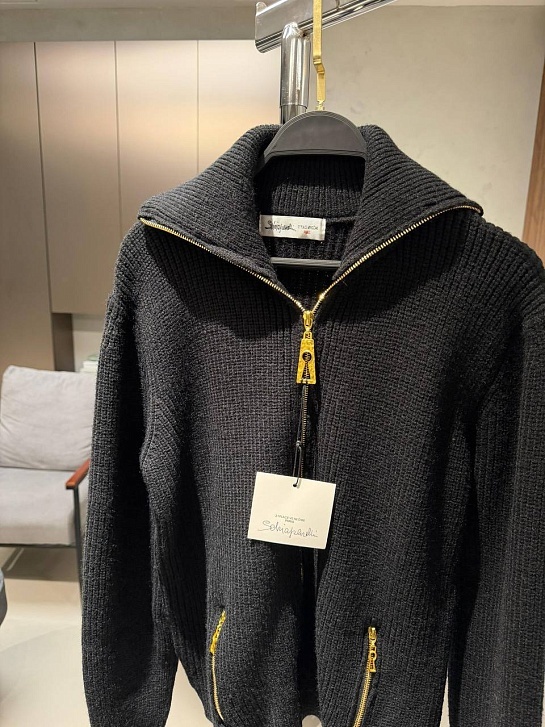 Женский кардиган на молнии Schiaparelli premium - Black