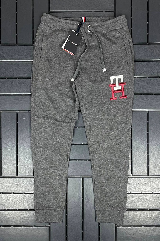Серые спортивные штаны Tommy Hilfiger essential monogram