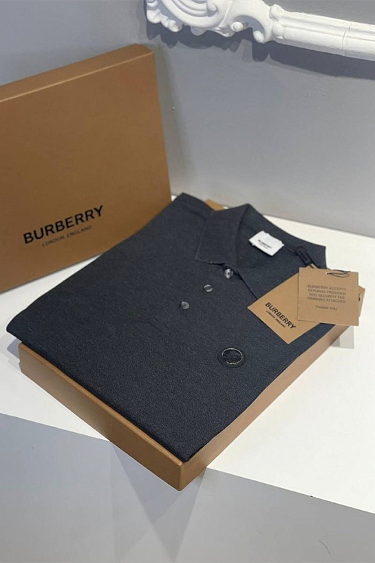 Классическое мужское поло Burberry TB - Anthracite