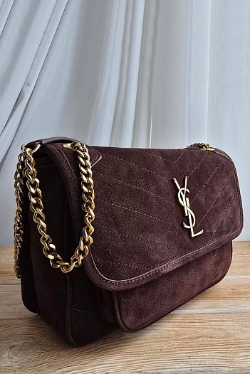 Замшевая сумка  Yves Saint Laurent 28x21 см   