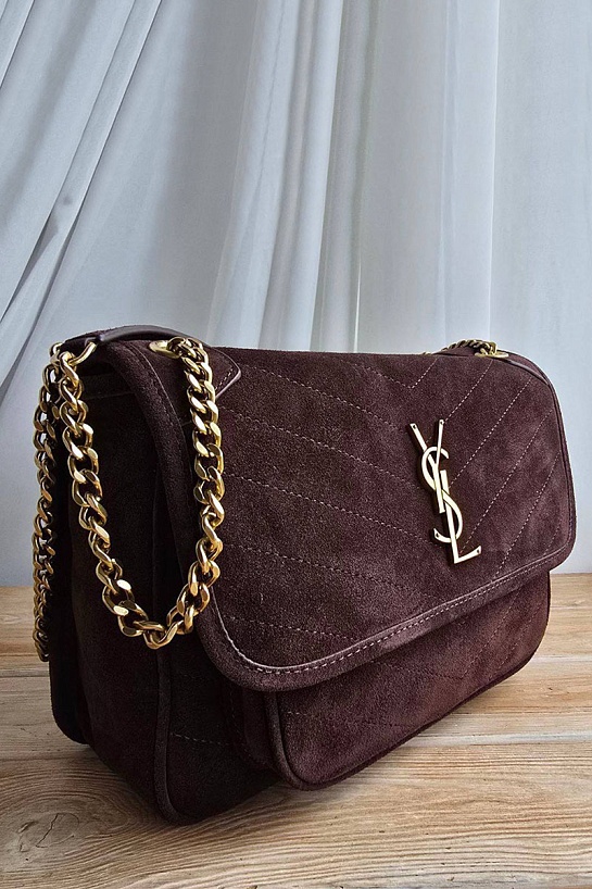 Замшевая сумка  Yves Saint Laurent 28x21 см