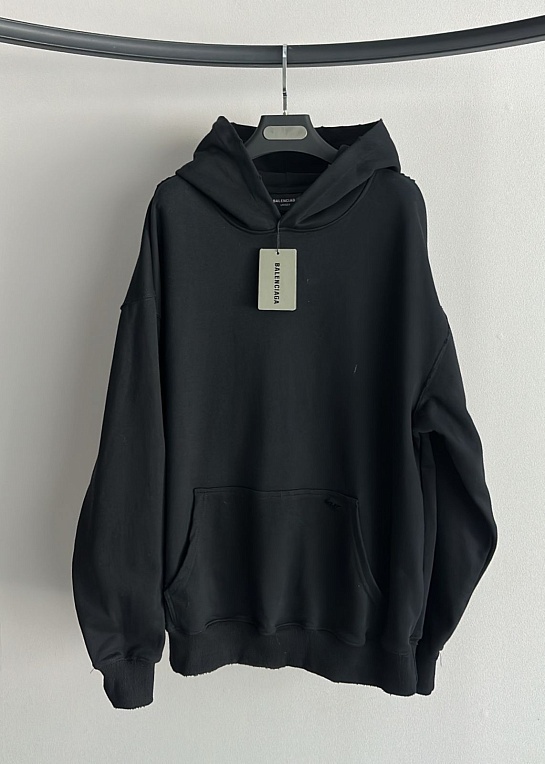 Женское худи Balenciaga чёрного цвета