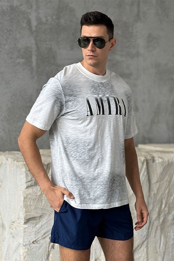Серая оверсайз футболка Amiri   