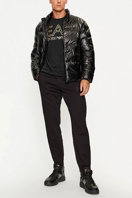 Мужской чёрный свитшот Emporio Armani logo-print
