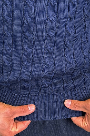 Мужской свитер Polo Ralph Lauren cable-knit - Navy   