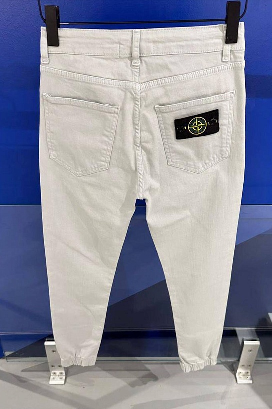 Мужские серые джоггеры Stone Island compass-patch