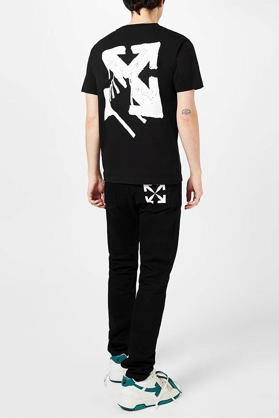 Чёрная оверсайз футболка Off-White Hand Arrow