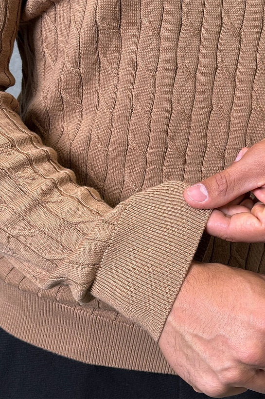 Мужской джемпер Polo Ralph Lauren cable-knit - Brown