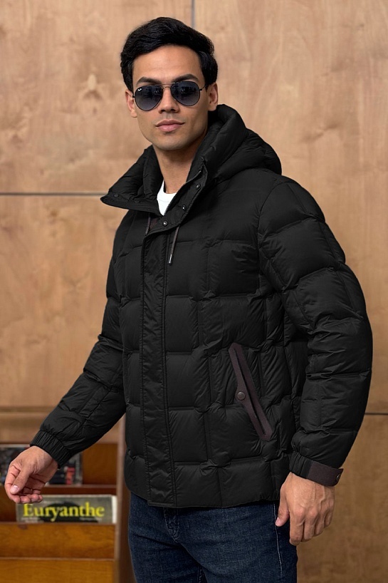 Мужской пуховик Zegna чёрного цвета