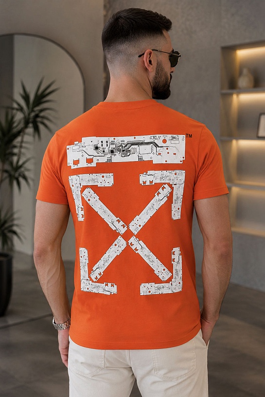 Оранжевая футболка Off-White teenage engineering