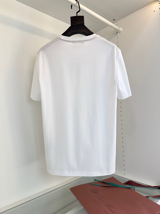 Мужская белая футболка Loro Piana