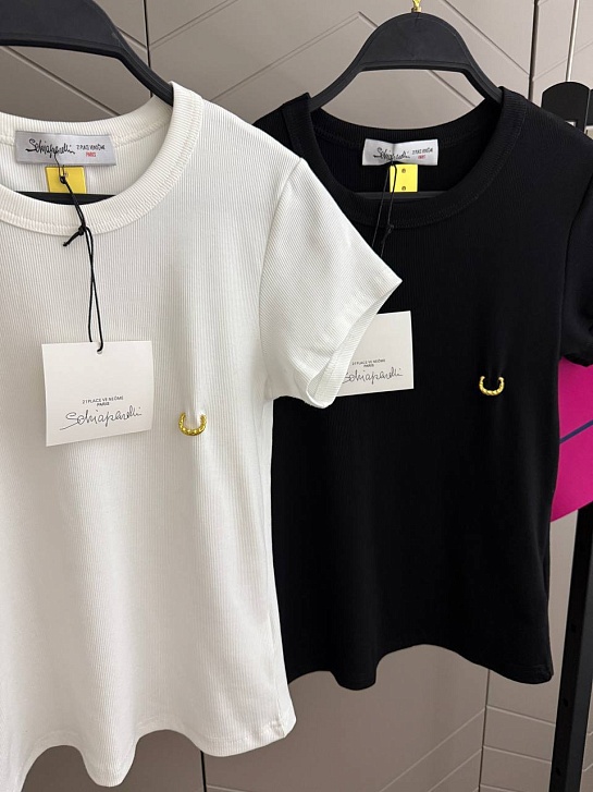 Женская белая футболка Schiaparelli premium