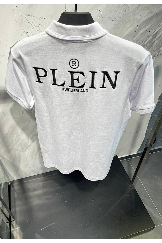 Мужское белое поло Philipp Plein