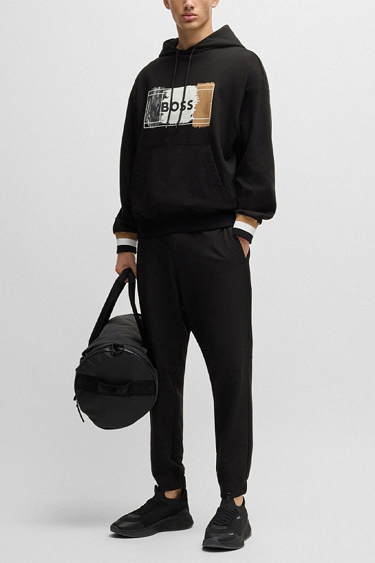 Мужское чёрное худи Hugo Boss Sullivan Open
