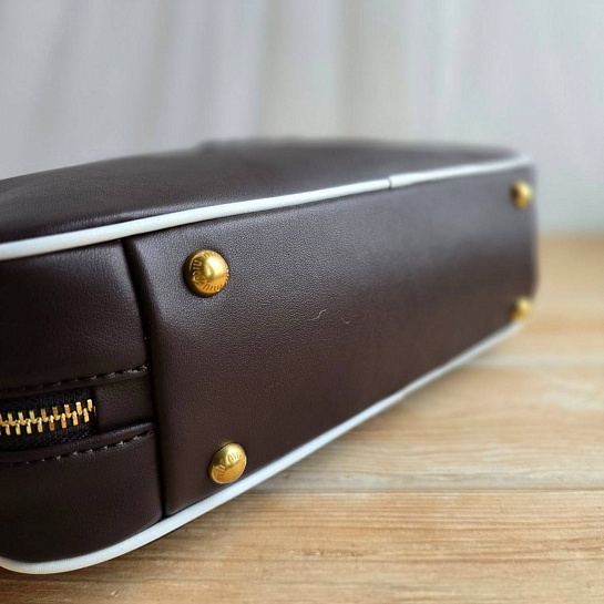 Кожаная сумка тоут MIU MIU Beau 29x14 см - Brown